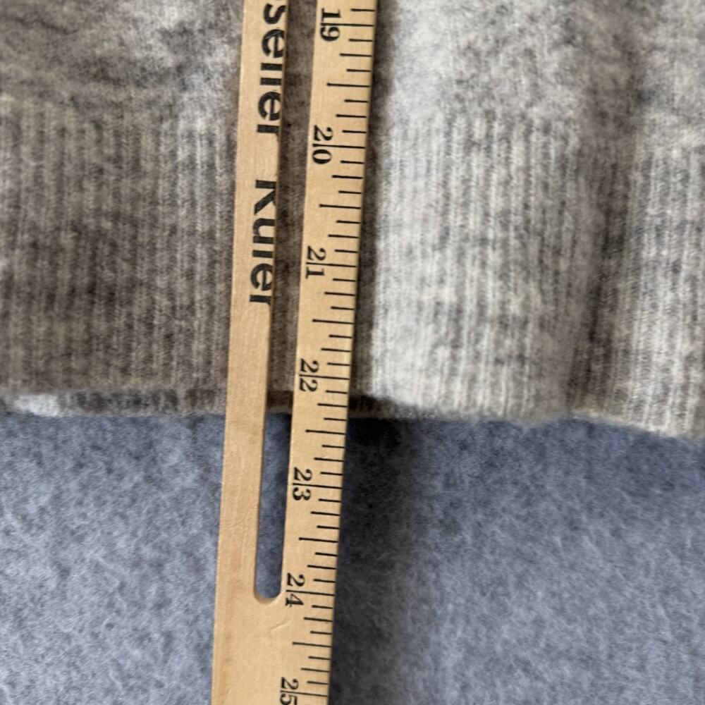 Vineyard Vines Womens Medium Gray Wool Blend Hooded Sweater Pullover Quiet Lux - Picture 8 of 9